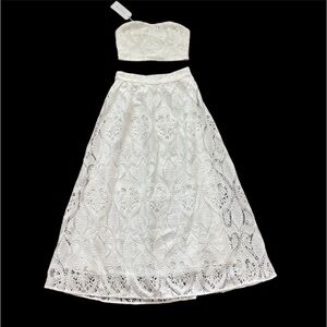 Vogue Vibes Women‎ Skirt And Top White Set Size S (0668)